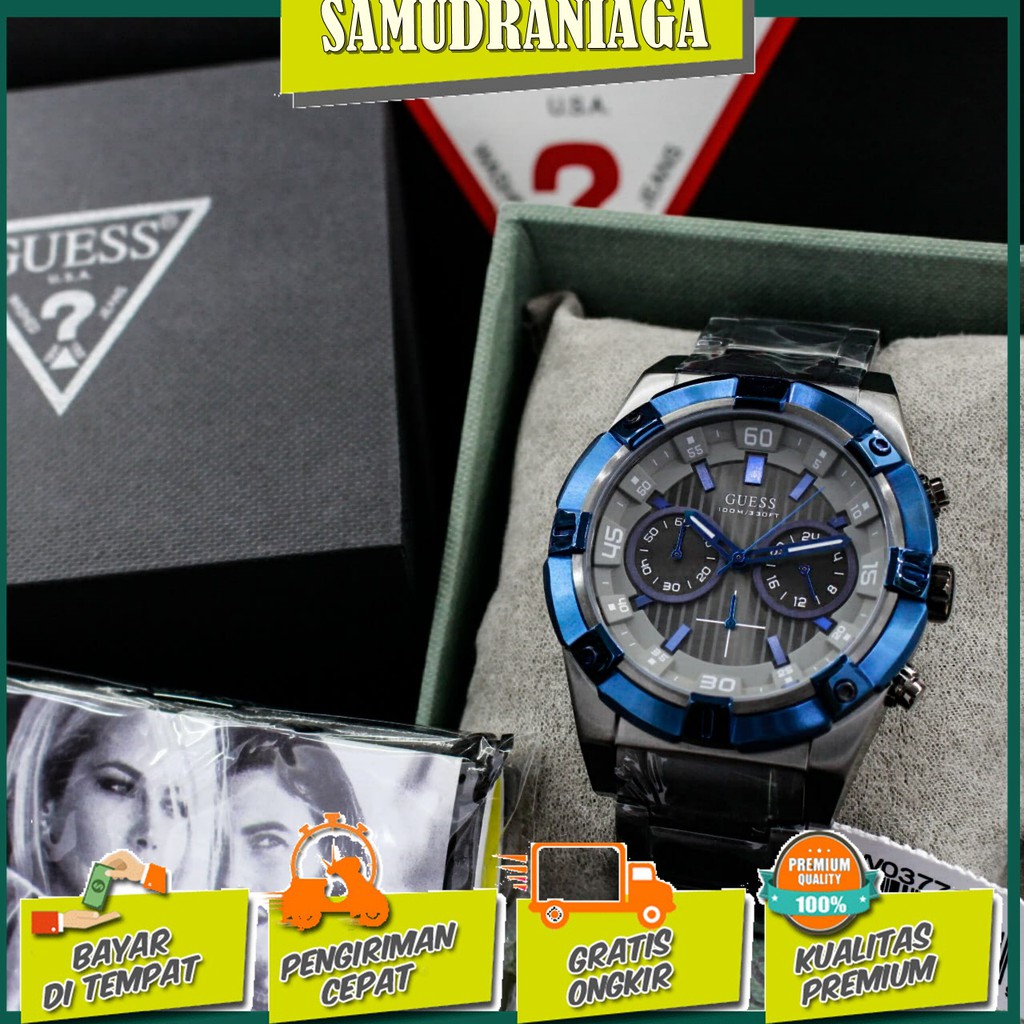 Jam Tangan Man Guess W0377G1 / W0377G4 / W0377G5 Original