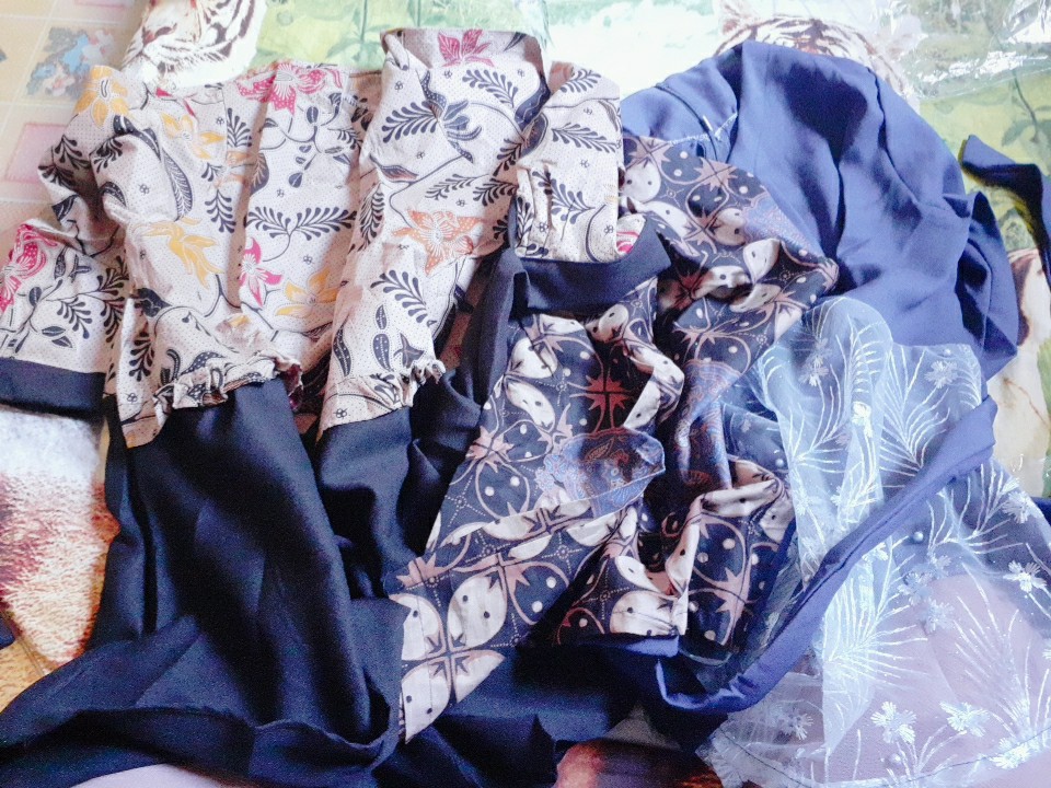 Tey-17 Batik Wanita Asj Sa Hrb026 Kenongo Kemeja Tosca Pendek