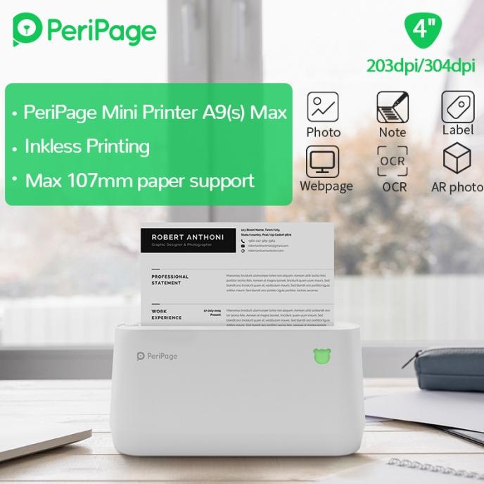 PeriPage Printer Thermal A9 MAX | 304 dpi