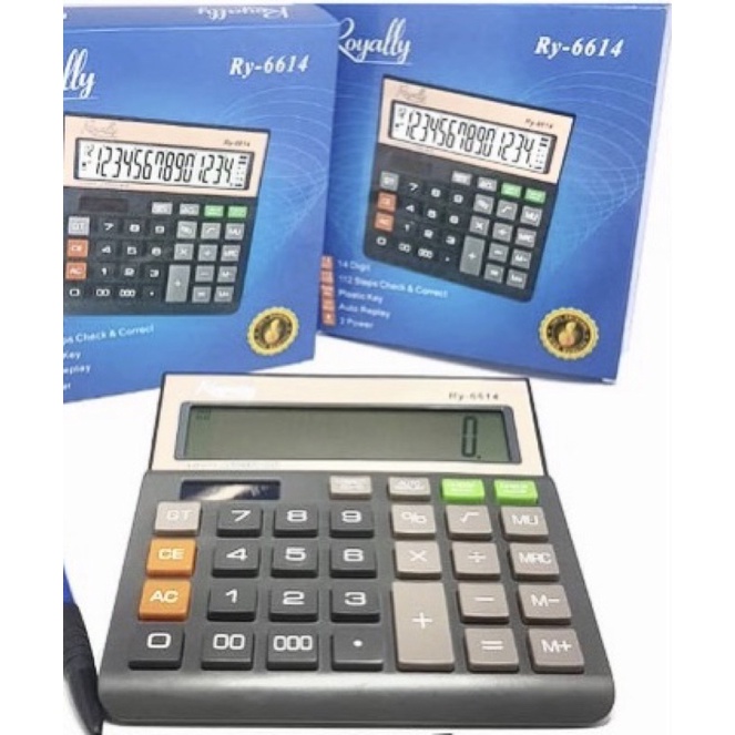 

KALKULATOR BESAR 14Digits 14 Digit ROYALLY RY 6614 TOMBOL LEMBUT BERKUALITAS