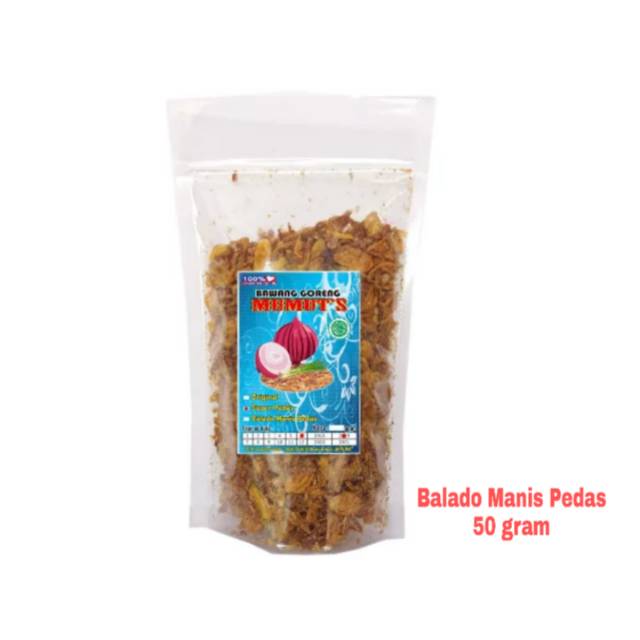 

TERMURAH Cemilan Bawang goreng Rasa Balado manis pedas 50 gram