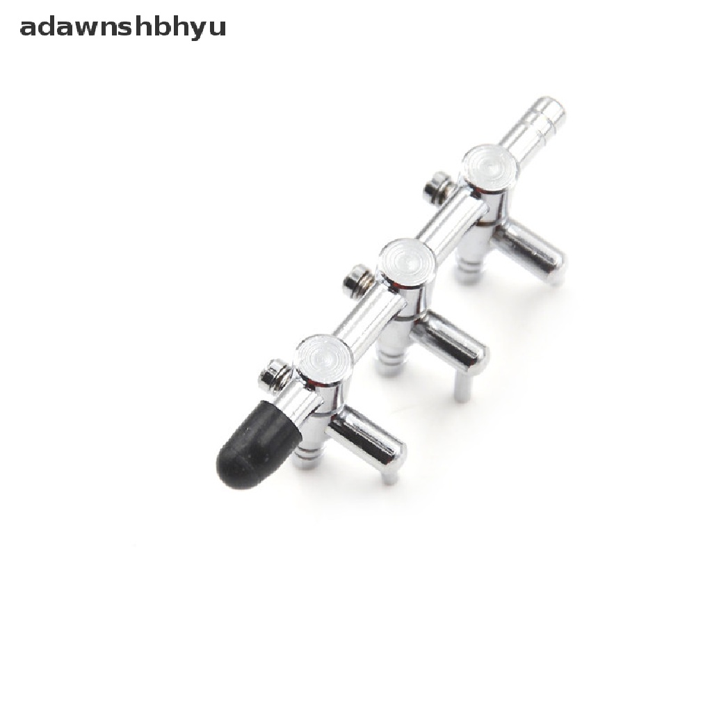 Adawnshbhyu 1pc Tangki Aquarium Pompa Angin Air Flow Tabung Pipa Jalur Katup Kontrol Stainless Steel