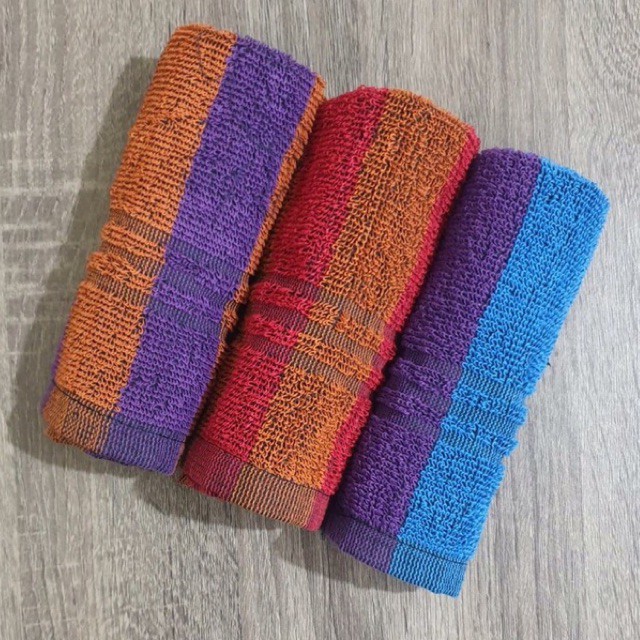 sapu tangan handuk kecil muka uk.35x35cm handuk wajah salur lembut - RANDOM