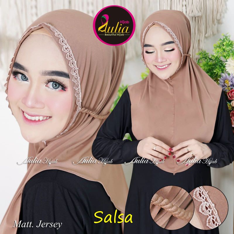HIJAB BERGO SALSA PREMIUM / TALI KEPANG / BERGO RENDA / JILBAB / KERUDUNG