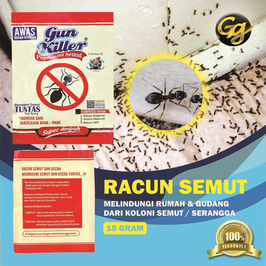 GUN KILLER PEMBASMI SEMUT SACHET 15 GRAM INSEKTISIDA