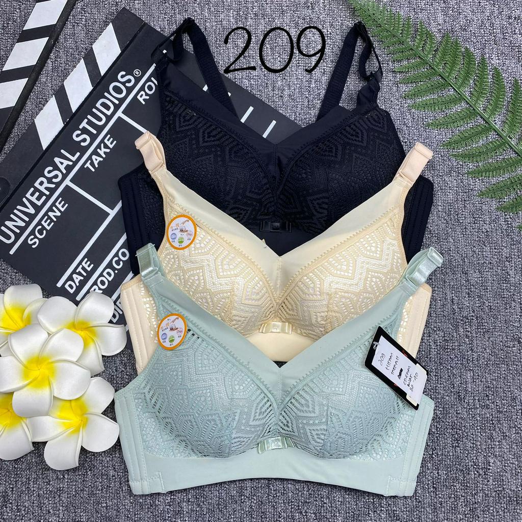 BRA / BH WANITA 209 TIDAK ADA KAWAT BUSA SEDANG SIZE 32-40