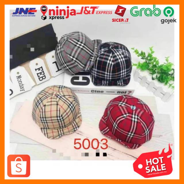 Topi bayi topi anak branded murah berkualitas topi pet import burberry