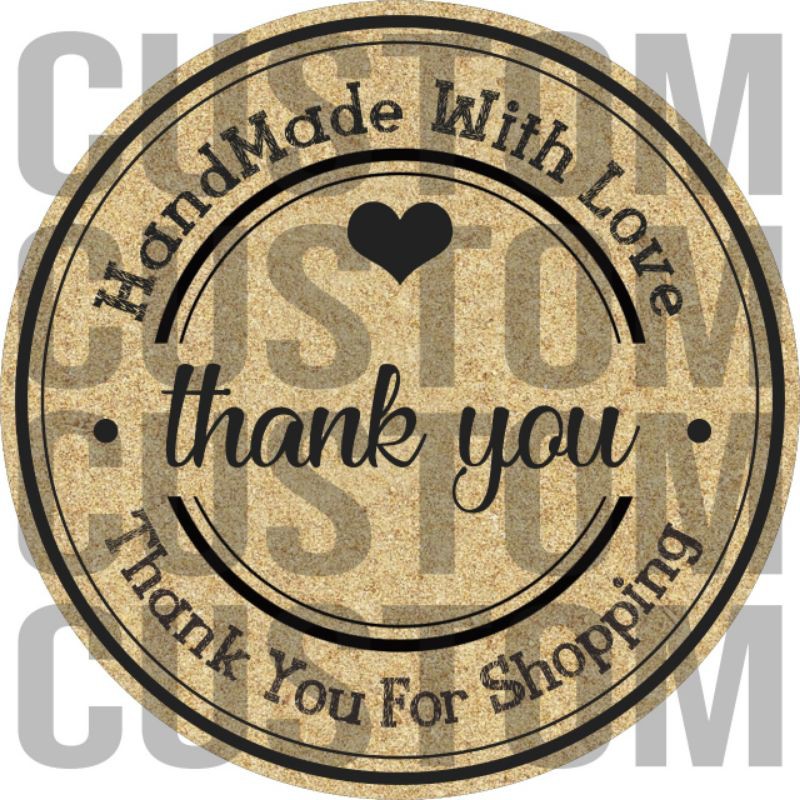 sticker thankyou bulat - stiker bulet thank you