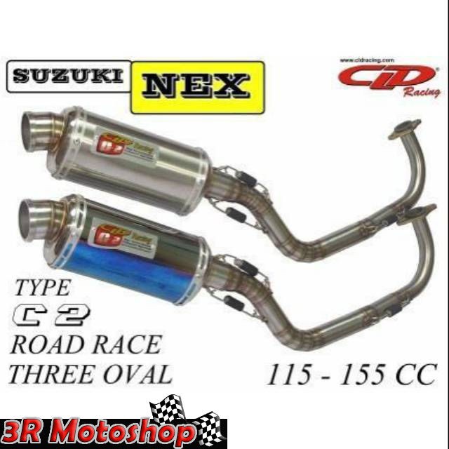 CLD RACING KNALPOT NEX C2 THREE OVAL DOFF/ HALF BLUE ROAD RACE