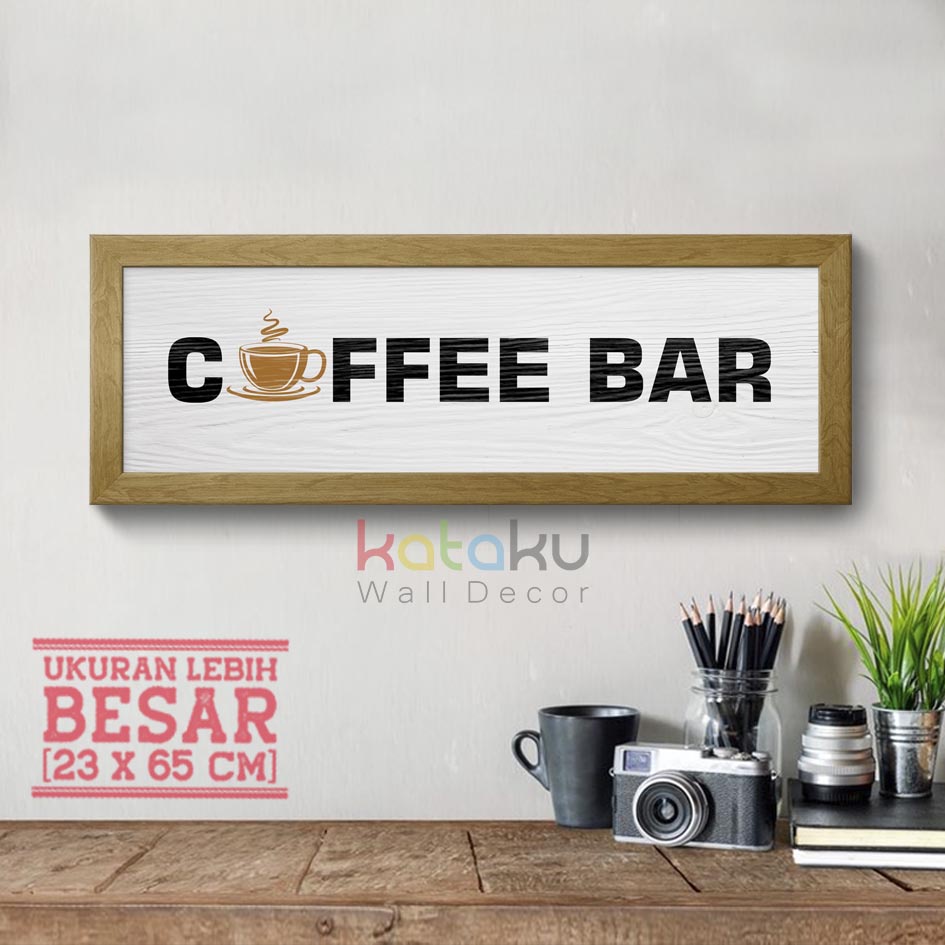 Hiasan Dinding Rustic Coffee Bar Sign Pajangan Dinding Wall Decor