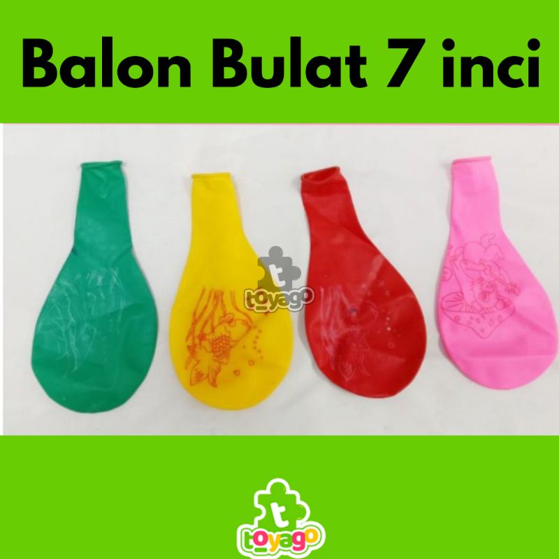 Balon Bulat no 7 inch isi +-100 pcs Grosir