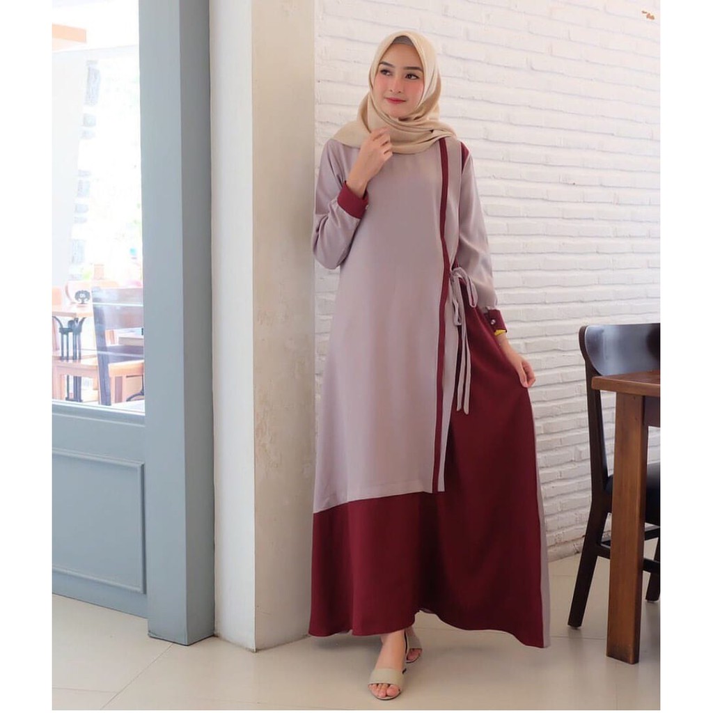 Gamis wollycrepe SABYAN 03 dan 02 baju wanita muslim fashion muslimah pakaian syari remaja hits