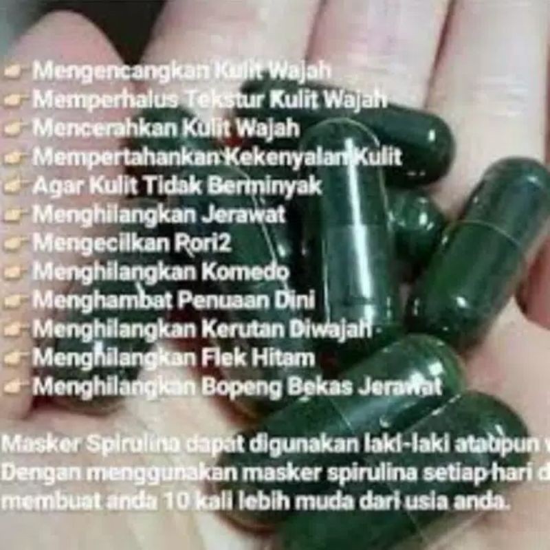 Medan Termurah/100pcs green mask/Spirulina