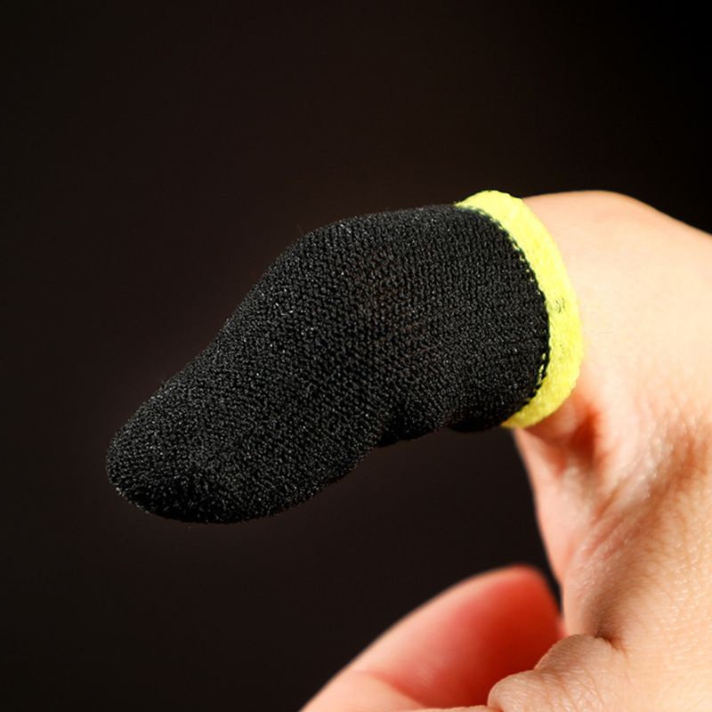 Btsg 1pasang Sarung Tangan Jari Serat Karbon Non-slip Breathable Finger Gaming Gloves Untuk Android/iOS Handphone/Tablet