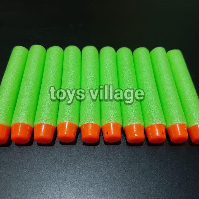 1Pcs/Biji - Peluru Nerf / Nerf Dart Bullet Foam Reffil for Zombie / Modulus N-Strike & Sejenisnya-Green