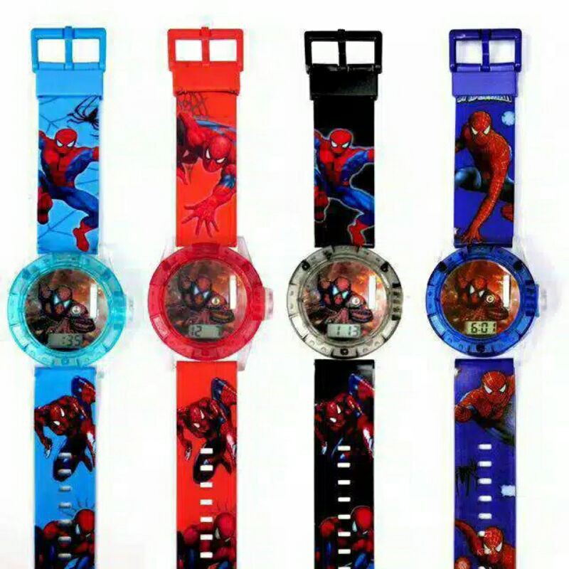 Jam Tangan Anak Proyektor Spiderman