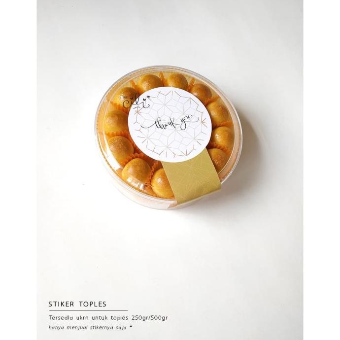 

(Sn16) Stiker Thank You Untuk Toples 250Gr/350Gr (Uk 7X14Cm) Hot!!!R33E