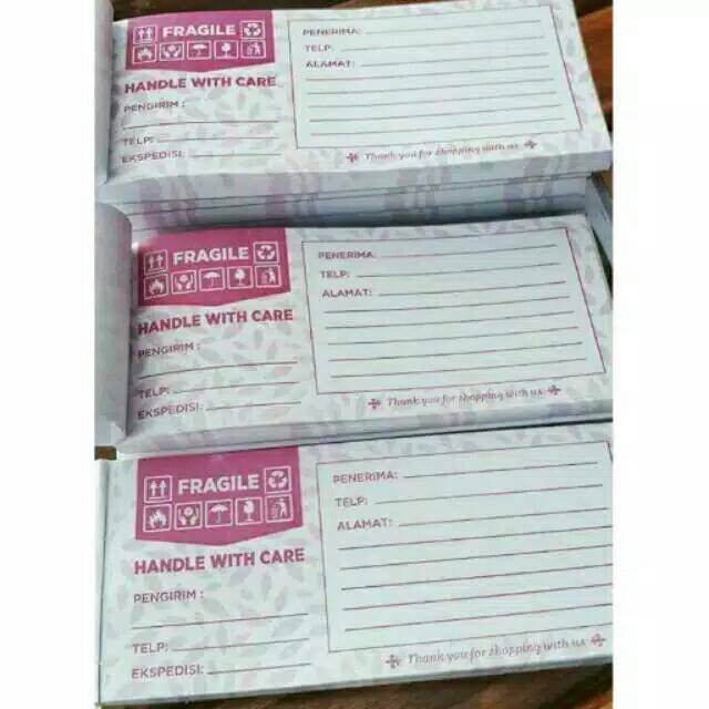 

LABEL PENGIRIMAN OLSHOP BAHAN KERTAS TEBAL