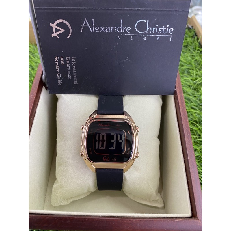 alexandre christie 9335lh digital black rosegold wanita