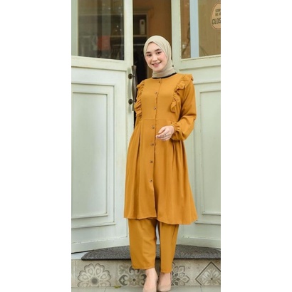 Humaira Set-Mustard