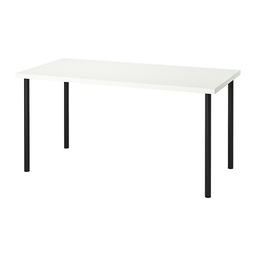 RV IKEA 386 ADILS & LINNMON 150x75 Meja Serbaguna Putih Kaki Hitam