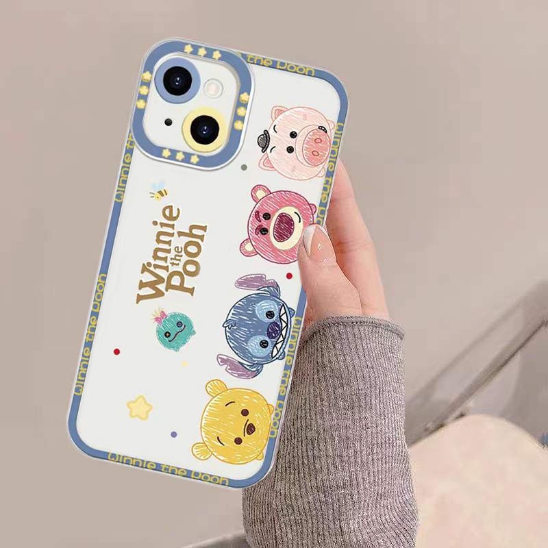 Case Motif Beruang Untuk Iphone 14 13 Pro Max 12 11 XS XR X 8 7 6 6s Plus