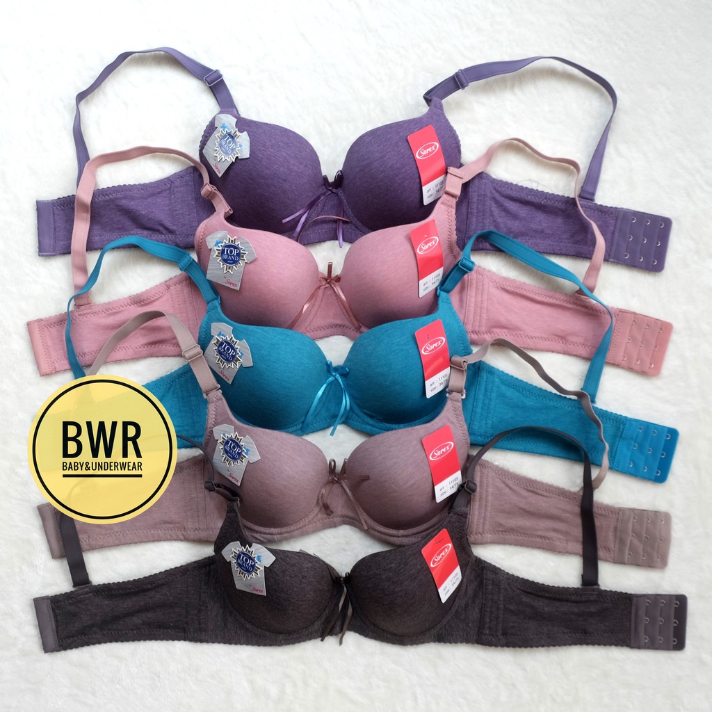 BH Sorex 11105 Melange Collection / Bra Wanita Sorex Kawat Busa Sedang Kancing 3 Pilih Warna | Bwr