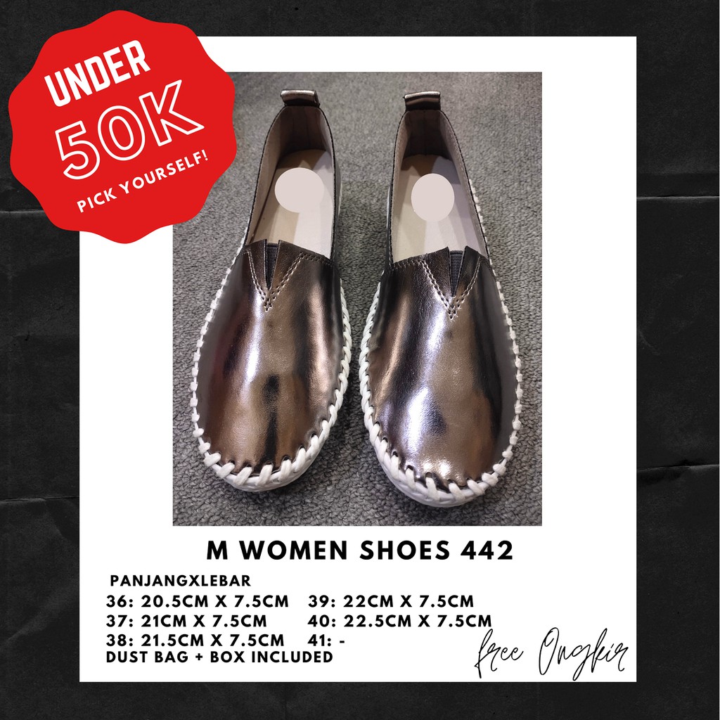 M Women Shoes 442 #SEPATU WANITA #SEPATU BRANDED #SEPATU SLIP ON #HIGH DAMAGED