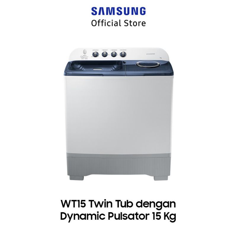 Samsung Mesin Cuci 2 Tabung WT-15K5200MB Twin Tub 15 kg