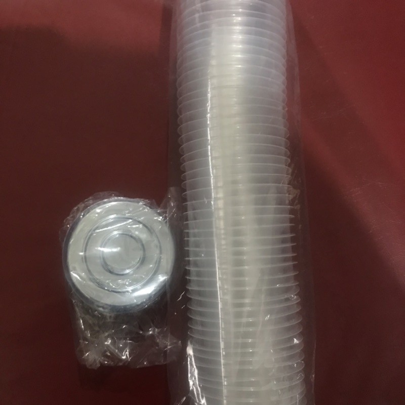 (I-26-PR) cup pudding jelly agar cup gelas +tutup isi 50 plastik puding jely ukuran 70 dan 90