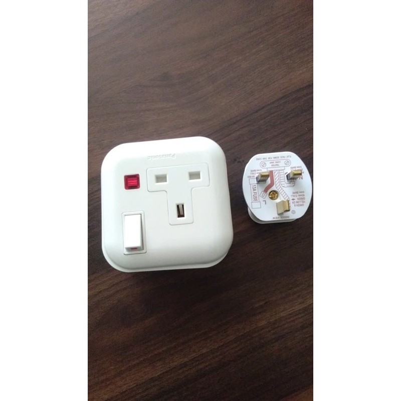 stop kontak ac kaki 3 merek panasonic