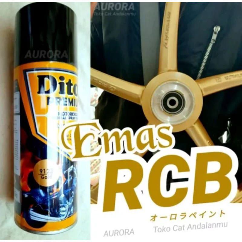 Pilok Pylox Cat Semprot Diton Premium Gold 9123 Solid Mengkilap 400 cc emas rcb sepeda motor mobil 4