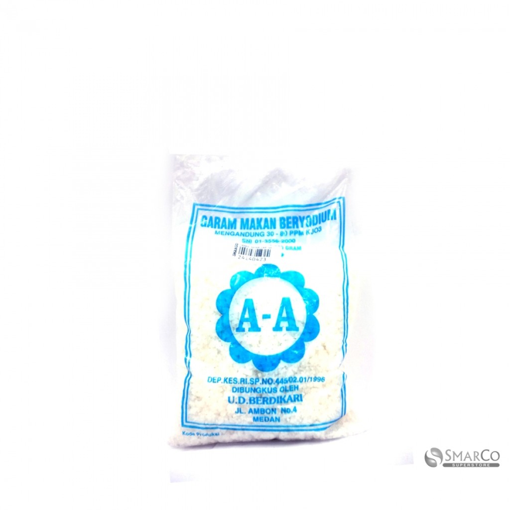 

Garam Cap AA/ Garam Halus / Garam Kasar/ Halus merek AA / Garam Krosok Beryodium 500G