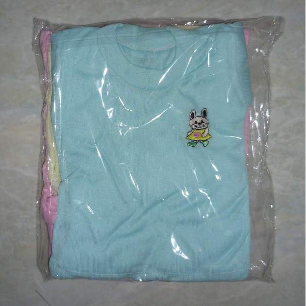 SETALI SPOROT LENGAN PENDEK ISI 1 LUSIN Bahan Kaos Sporot Motif Bordir Boneka Warna Mix Random, Kaos Bayi Lengan Pendek / Sporot / Oblong Bayi Newborn Polymere [300gr]