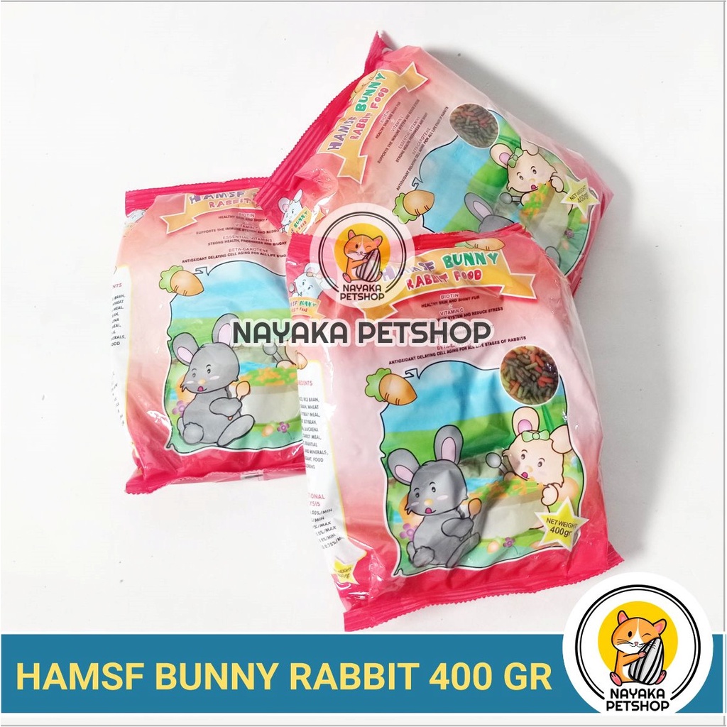 Hamsf Bunny 400 gr Rabbit Food Makanan Kelinci Pakan Pelet Hamsbunny Hamsfbunny