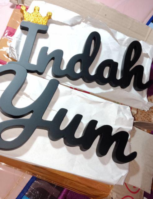 20cm+stand Wooden Letter Huruf Kayu Nama Kayu Dekorasi Rumah Murah Pajangan Hiasan Dinding Shabby