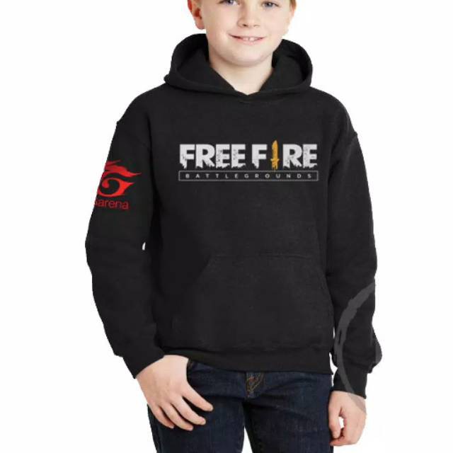 JAKET HOODIE FREE FIRE FF - SWEATER ANAK FF