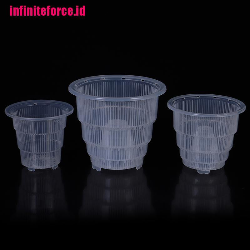 [IN*]Practical Mesh Pot Orchid Flower Planter Container Breathable Garden Decor