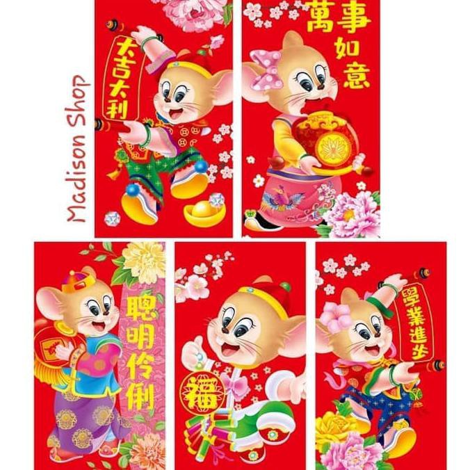 

14.84Ftgrdujh- Angpao Imlek/Aksesoris Imlek Angpao Panjang Babi Mix Model Ampao 2019 -Toko-Boneka.