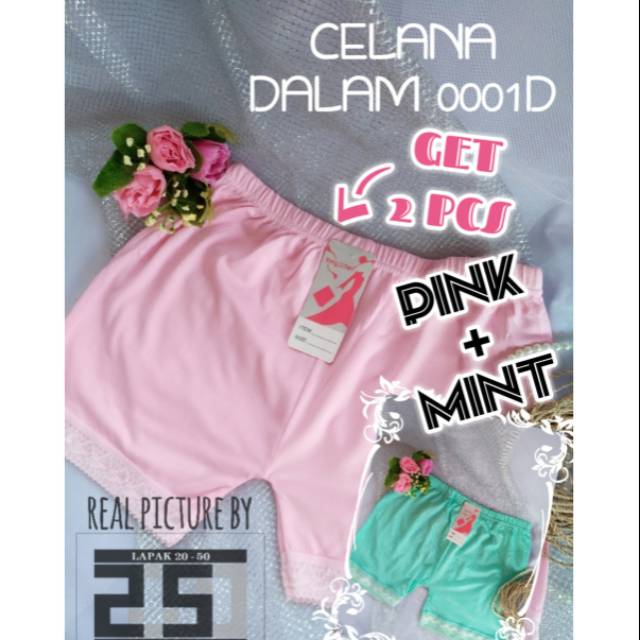 CELANA DALAM WANITA TERMURAH 0001D PINK MINT CD UNDERWEAR LINGERIE SPANDEX SPANDEK A