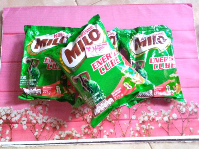 milo cube isi 100pc coklat permen halal cemilan anak sehat susu milo