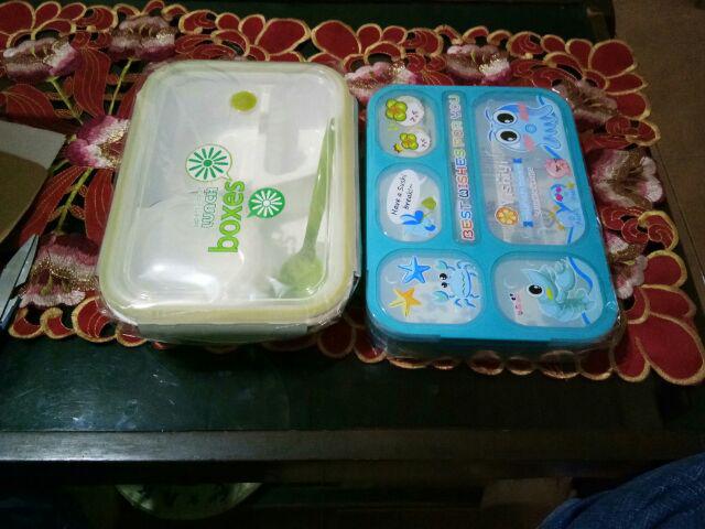 Yooyee Lunch Box 415 4 Sekat / Kotak Makan Bento Set Anti Tumpah Yoyee / Lunch Box Yooyee 415