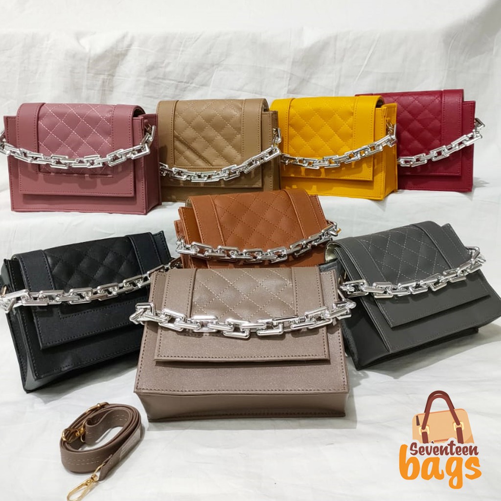 ARCELL - SIFA SILVER CHAIN l TAS WANITA MURAH