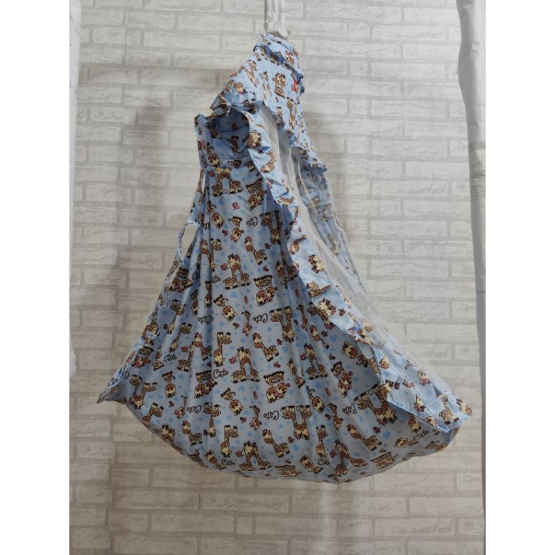 TANPA KASUR Ayunan Kain Dan Kelambu Motif Tanpa Kasur Ayunan-Jerapah blue