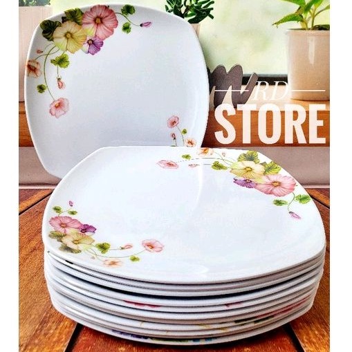 PROMO 12.PCS PIRING PERSEGI CEPER PRASMANAN MELAMINE MOTIF