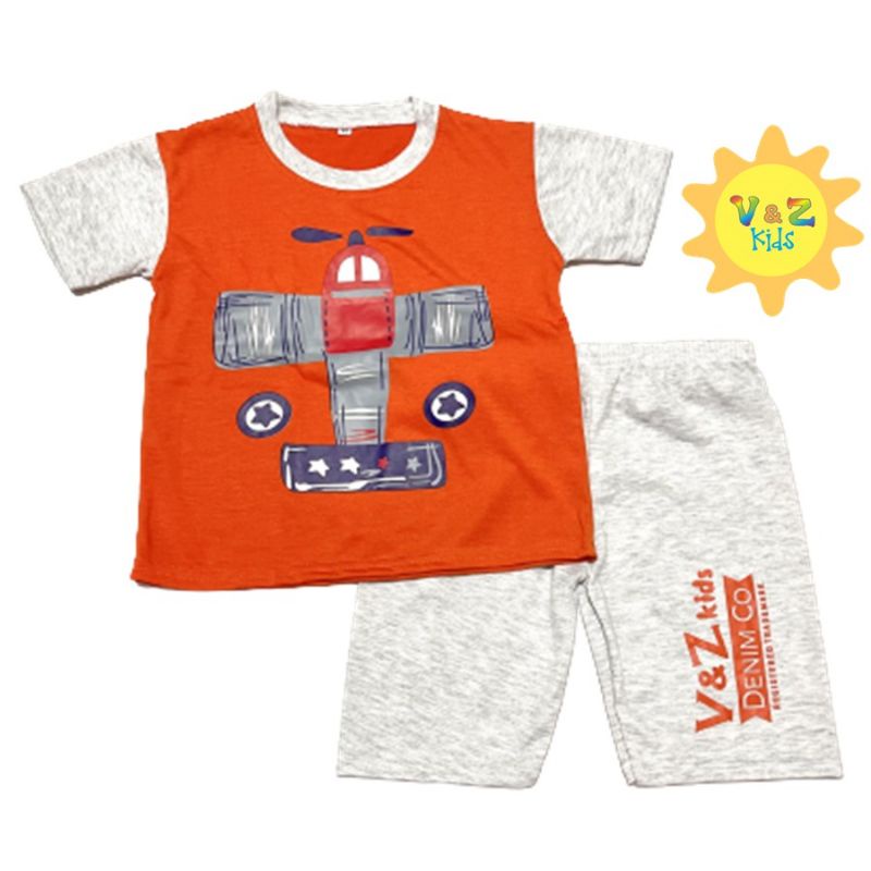 Baju setelan anak laki-laki / kaos anak PESAWAT
