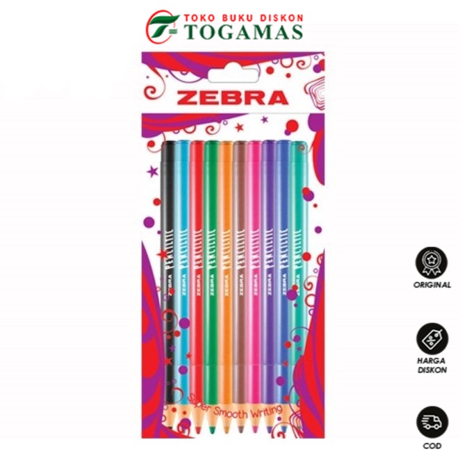 

READY STOCK !! PEN BOXY 0.4 PENCILTIC ZEBRA ISI 10 PCS
