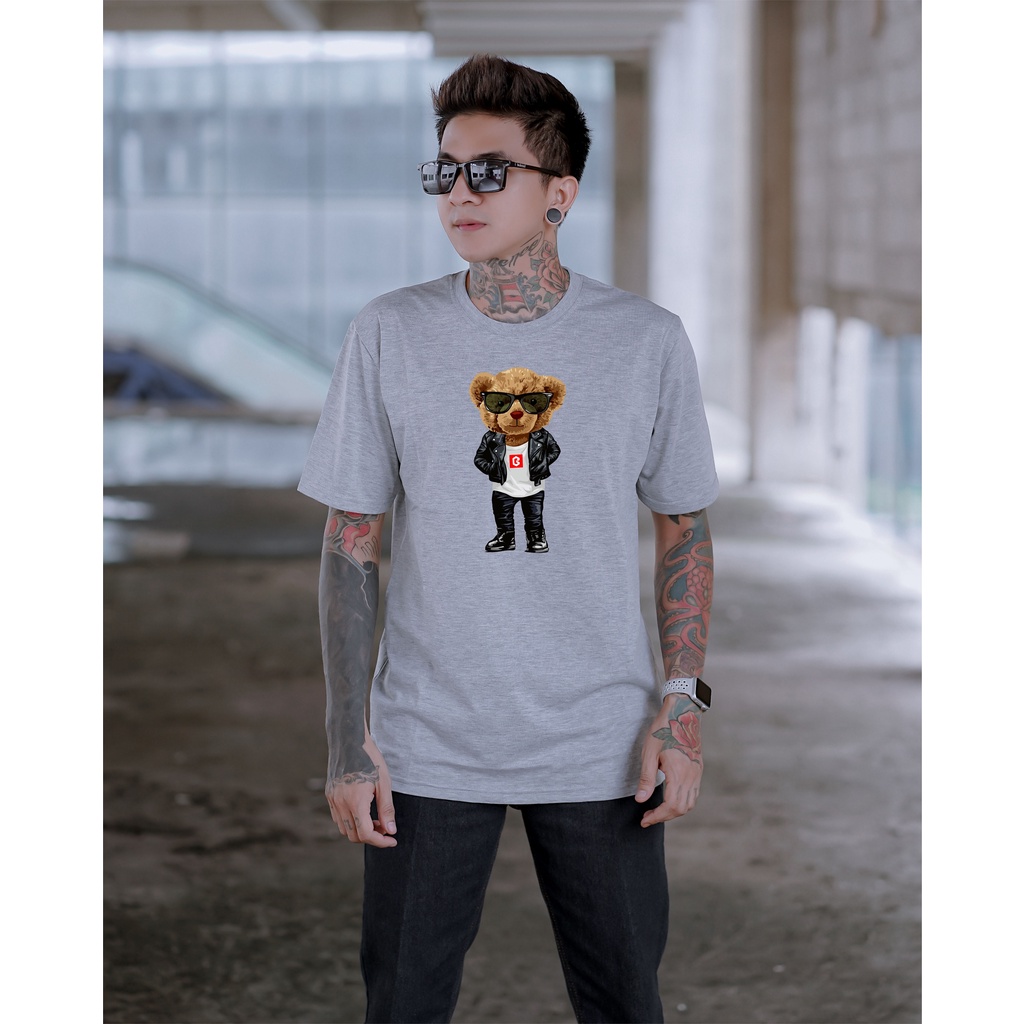 BRIGO Kaos Lengan Pendek Bear Metal II Kaos Distro BRIGO Beruang metal II Kaos Katun Combed M-XL ( Pria &amp; Wanita )