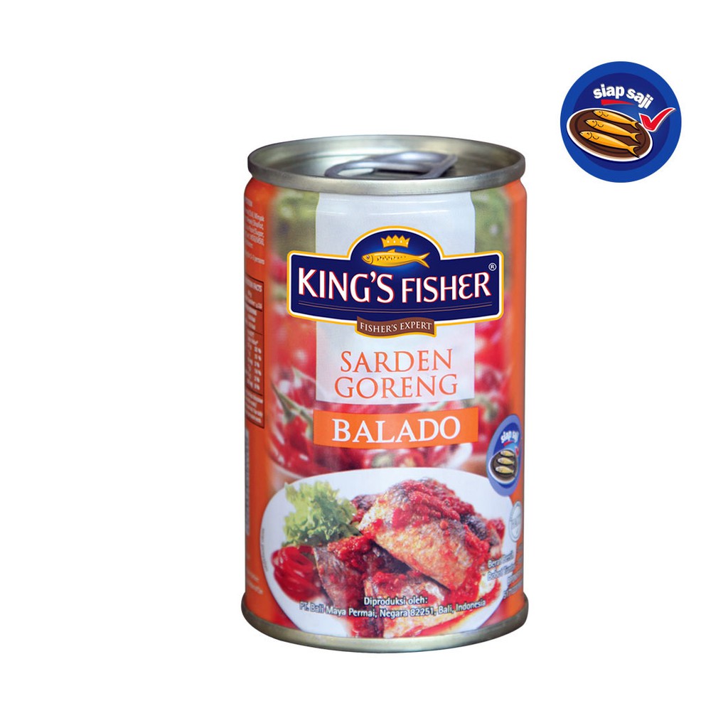 

KtmStore King's Fisher Sarden Goreng Rasa Balado Makanan Kaleng 425 g