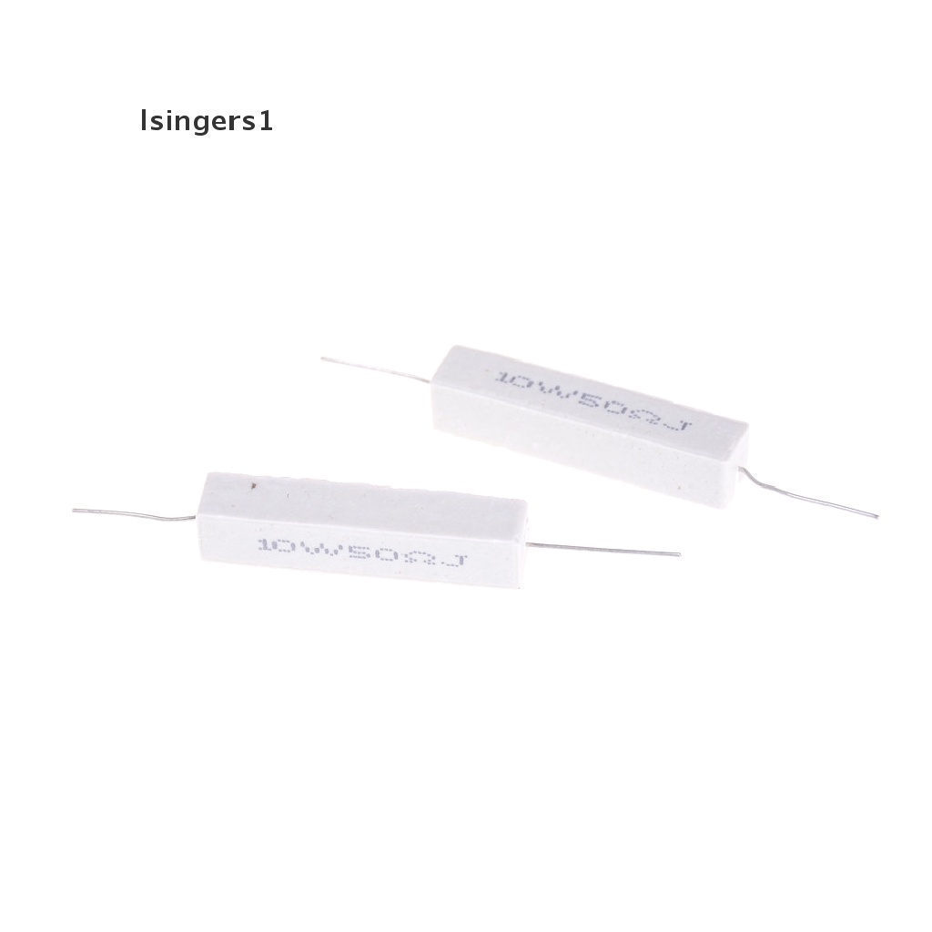 (lsingers1) 5pcs Resistor Power 10W 50 Ohm 5% Keramik Semen 10W50RJ